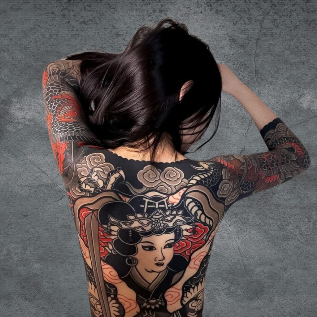 Gorgeous Japanese Back Tattoo