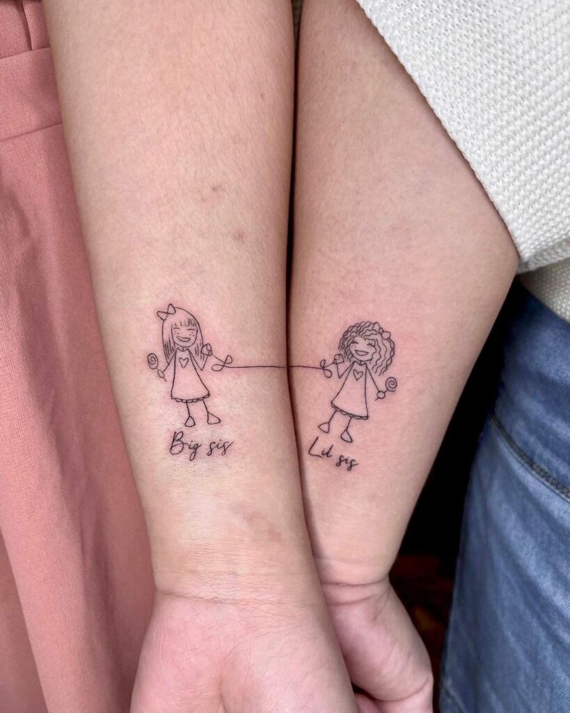 Big Sis & Lil Sis Matching Tattoo