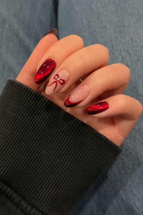 22 Red Christmas Nails So Hot They Outshine Rudolph’s Nose