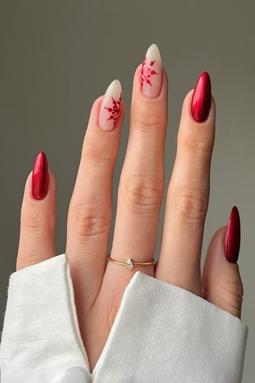 22 Red Christmas Nails So Hot They Outshine Rudolph’s Nose