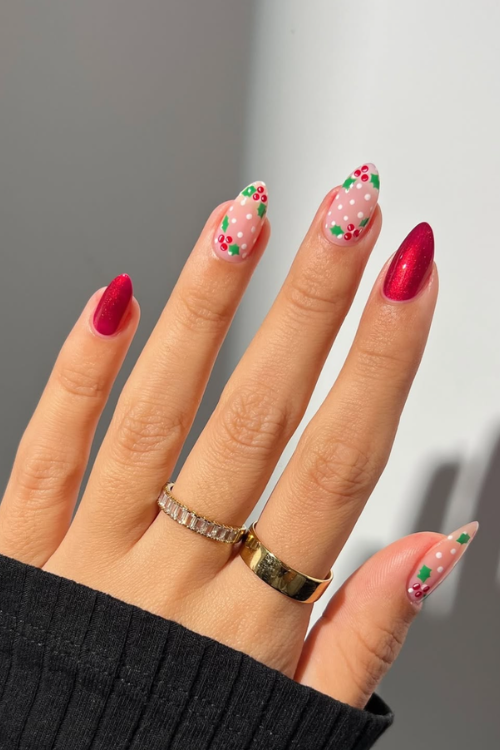 22 Red Christmas Nails So Hot They Outshine Rudolph’s Nose