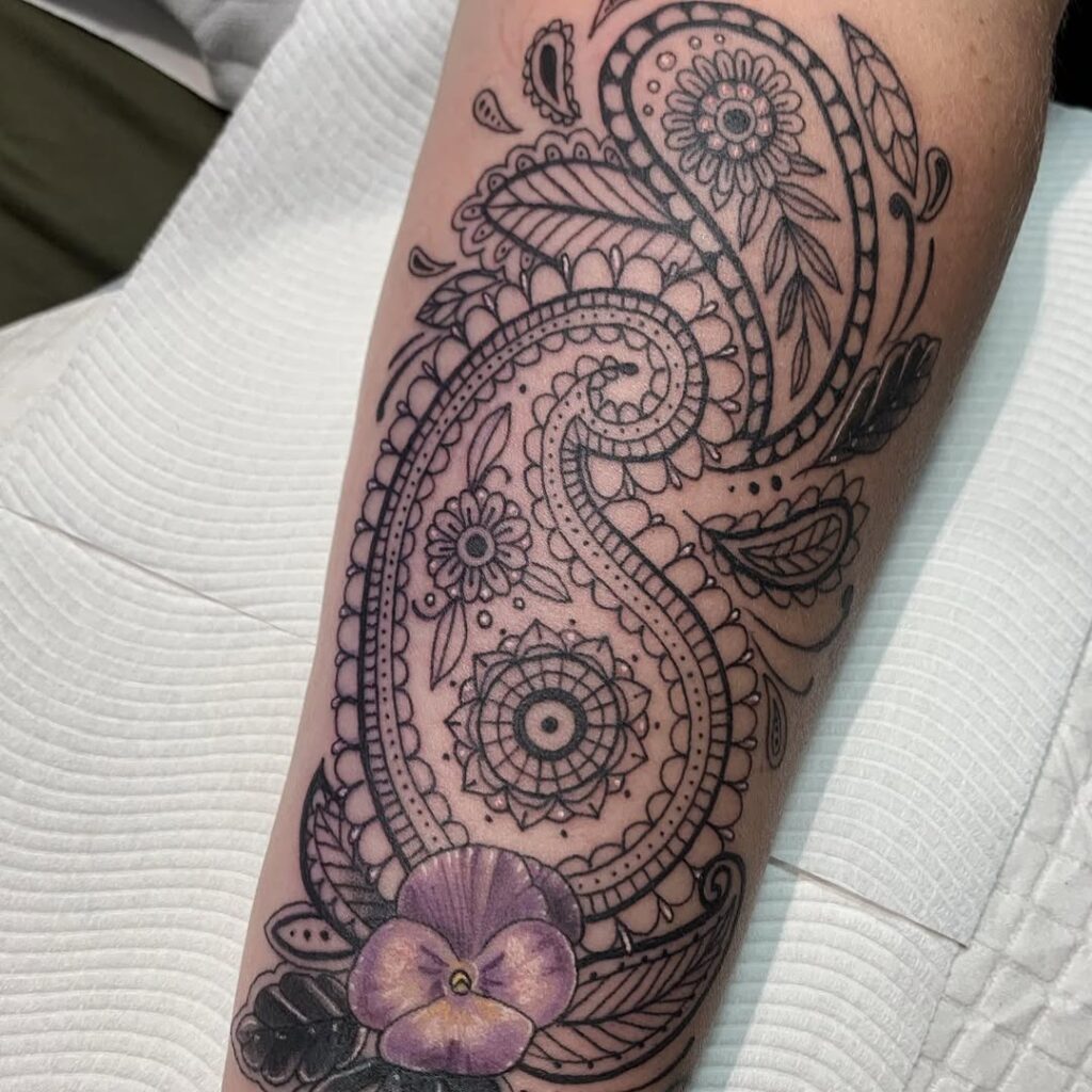 Boho Paisley Tattoo