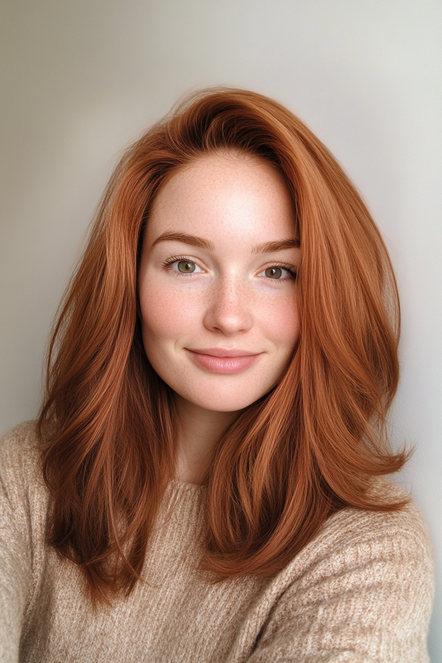 24. Soft Auburn U-Cut Layers (Hairstyles For Thick Hair) - Hairstyles For Thick Hair