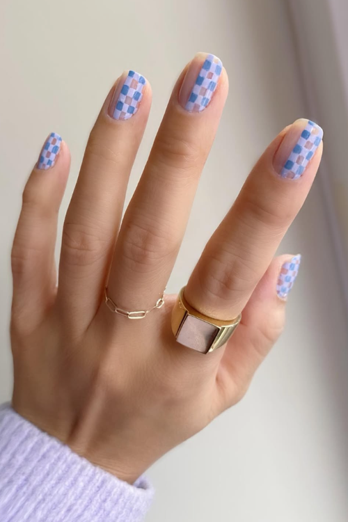 24 Gingham Nails So Cute, Even Blair Waldorf Would Be Jealous