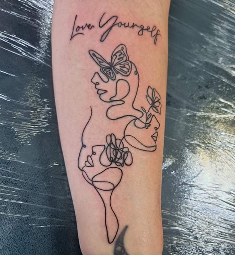 Mental Health Tattoo Representing Growth And Transition