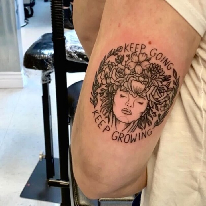 “Keep Going, Keep Growing” Tattoo