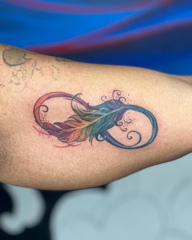 Infinity with Feather