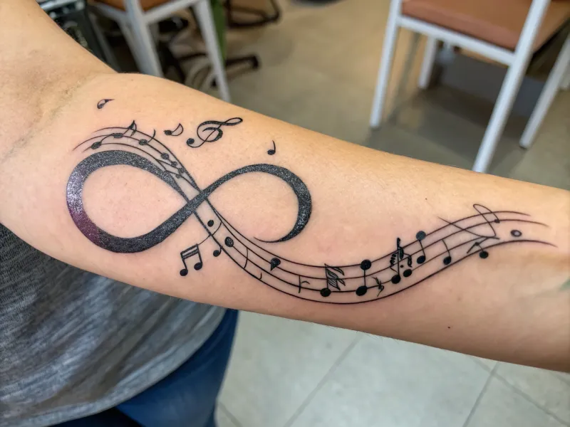 Infinity and Music Notes