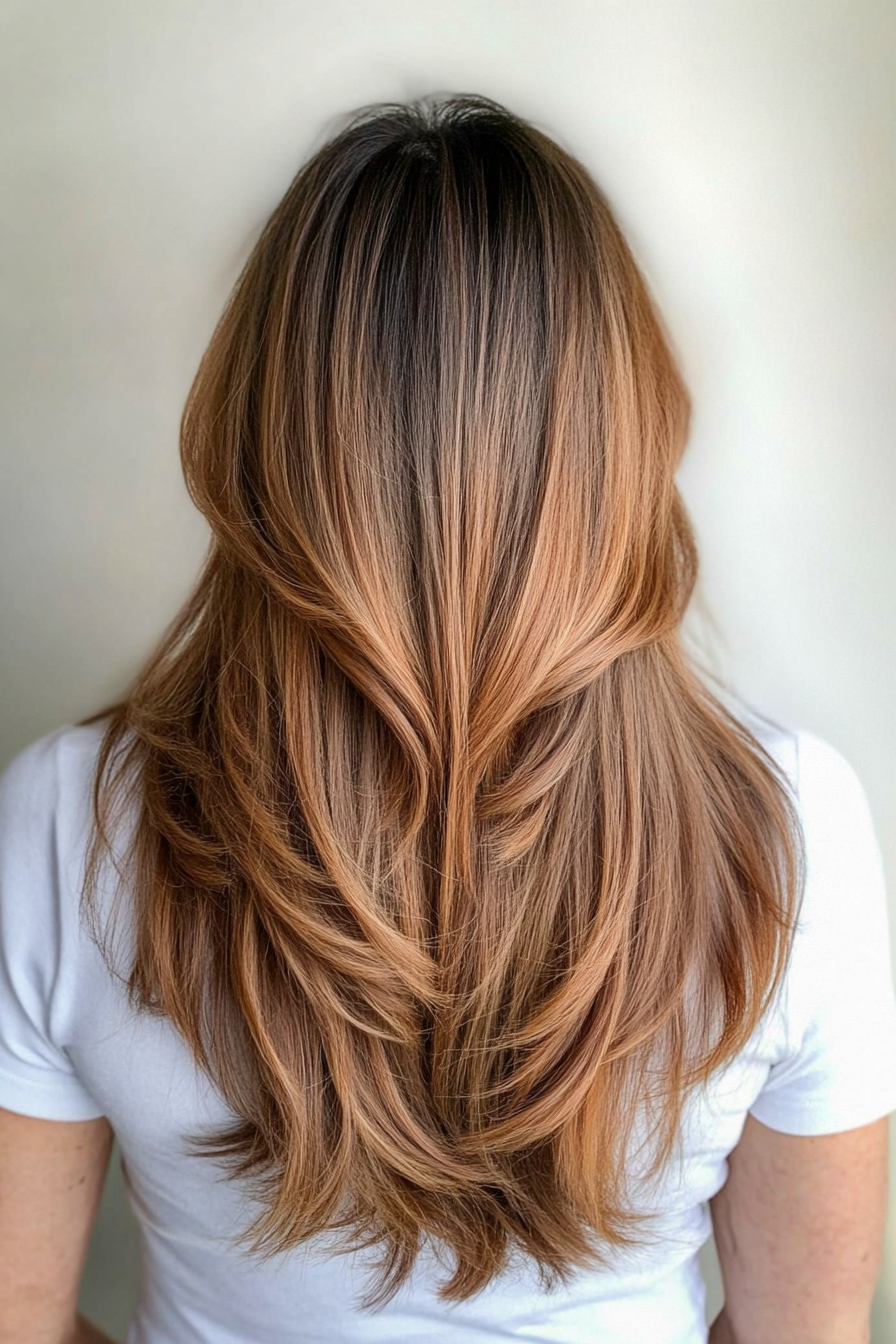 24. Soft U-Cut with Chestnut Ombre Ends (Classy Haircuts For Women Over 40) - Classy Haircuts For Women Over 40