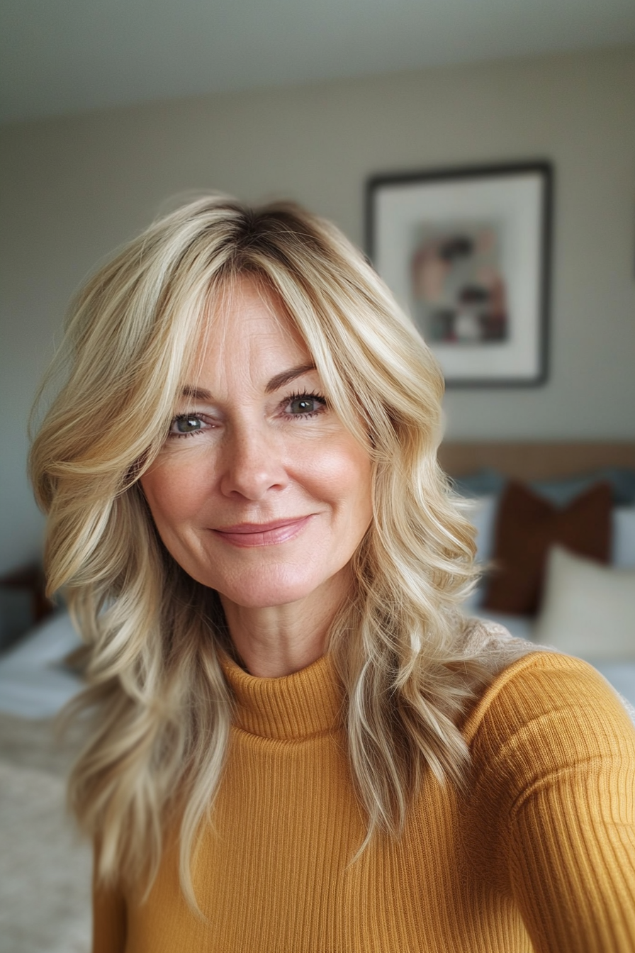 6. Honey Blonde Razor Cut with Flicked Ends (Funky Haircuts For Women Over 50) - Funky Haircuts For Women Over 50