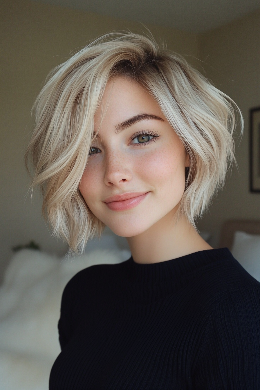 7. Short Choppy Layers in Sandy Blonde (Hairstyles For Short Hair) - Hairstyles For Short Hair
