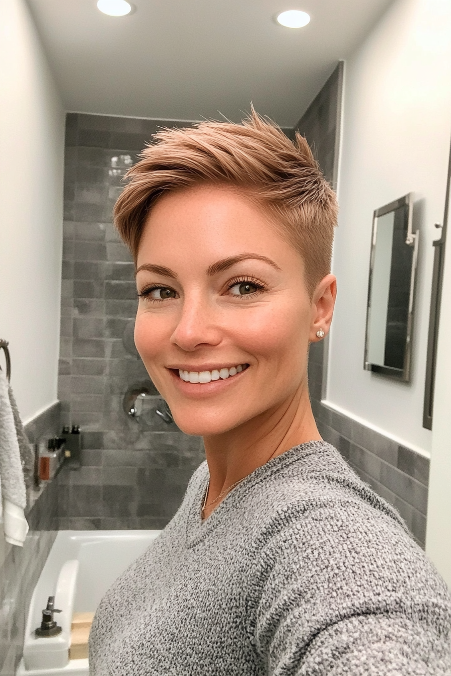 19. Cropped Cut with Warm Sandy Brown (Hairstyles For Short Hair) - Hairstyles For Short Hair