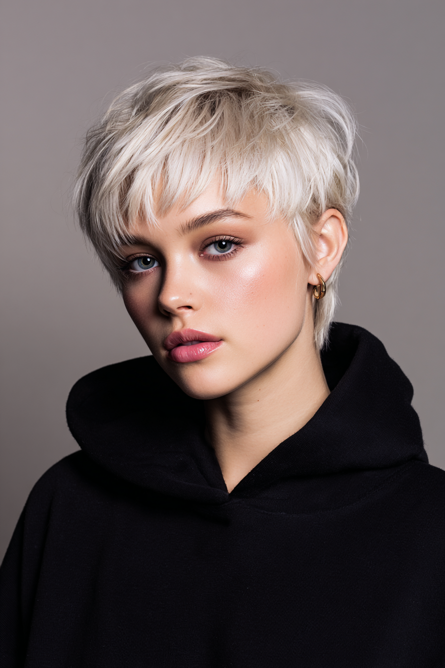 3. Pixie Cut with Platinum Blonde (Youthful Hairstyles) - Youthful Hairstyles