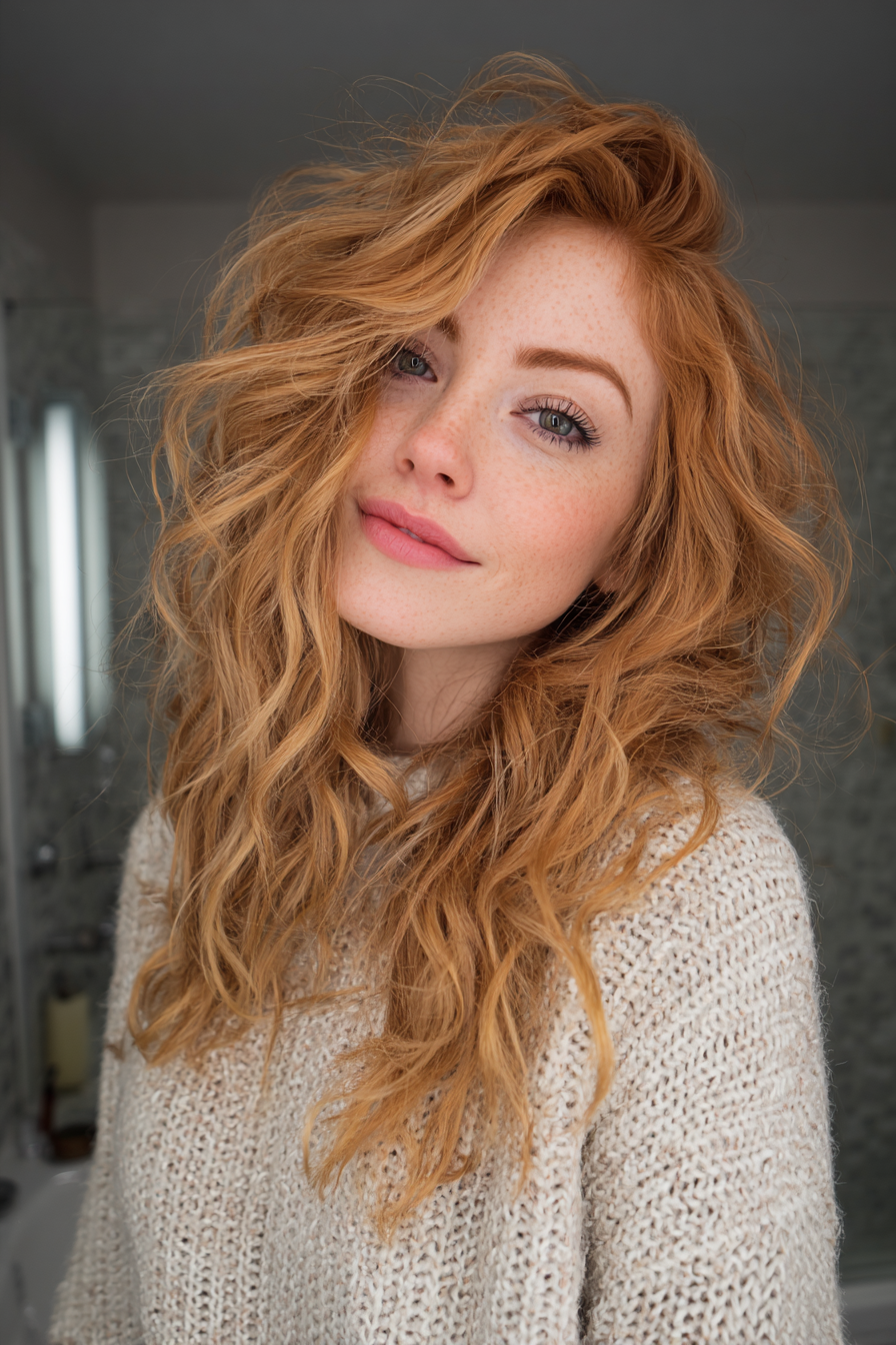20. Feathered Layers with Strawberry Blonde (Youthful Hairstyles) - Youthful Hairstyles