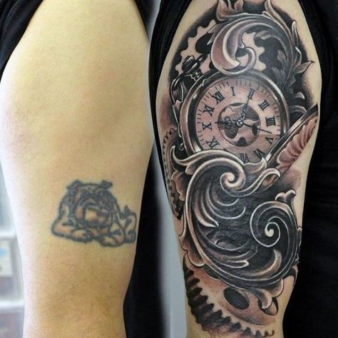 Intricate filigree-inspired tattoo cover up design