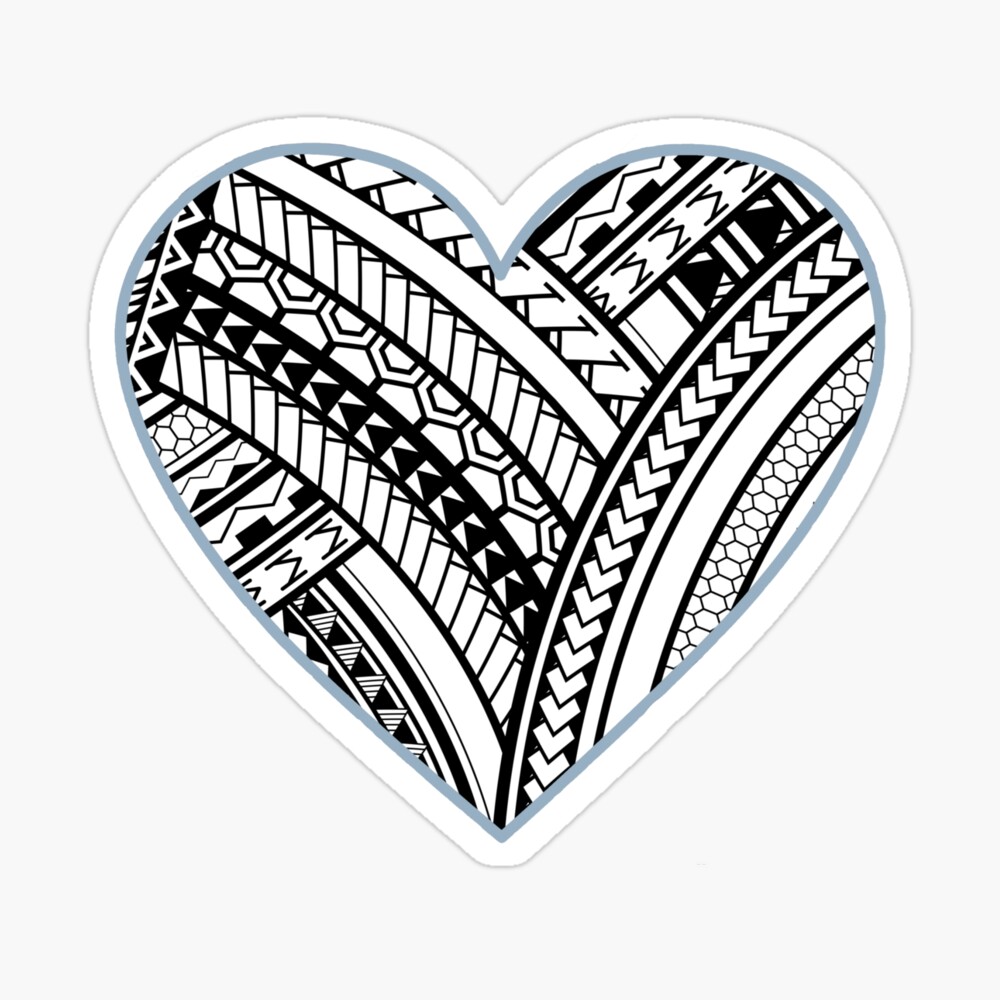 Polynesian tattoo heart | Poster