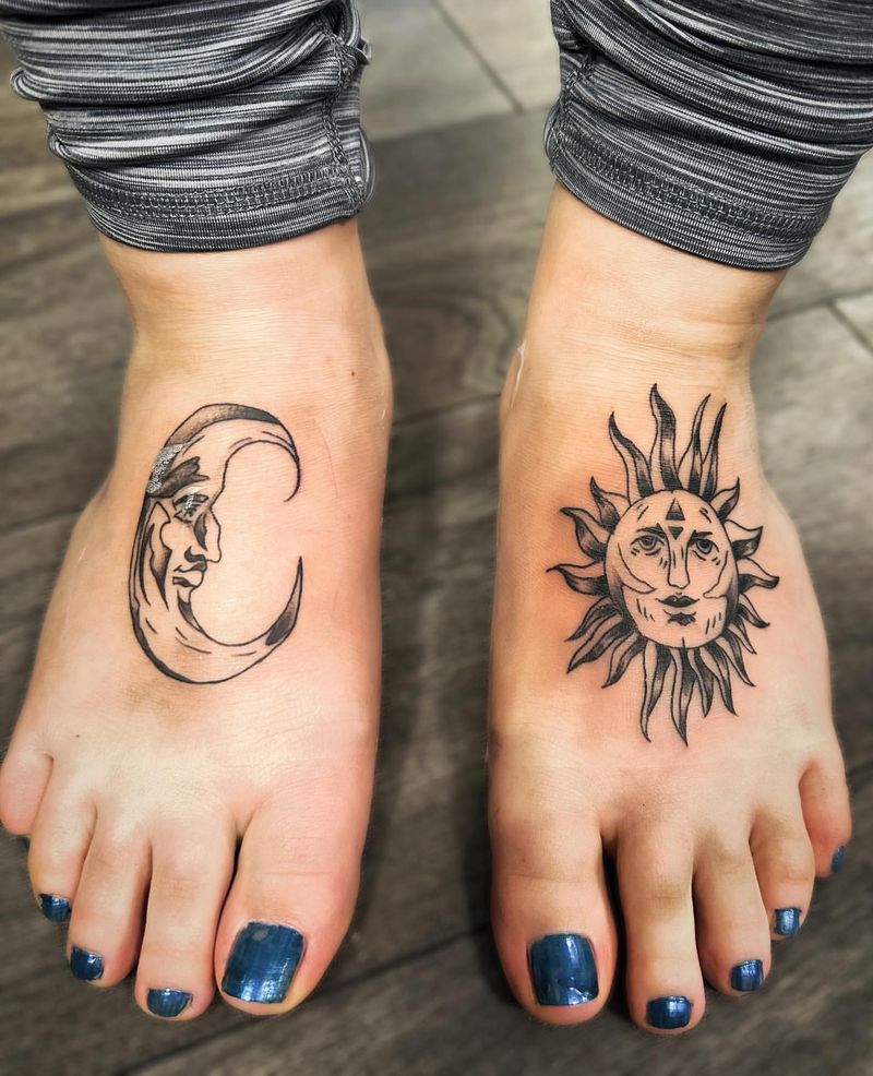 Sun and Moon Tattoo