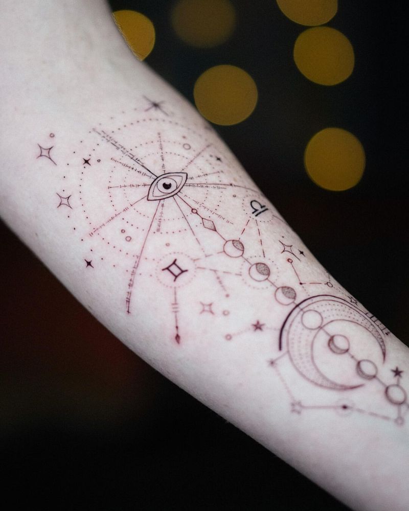 Celestial Map Tattoo