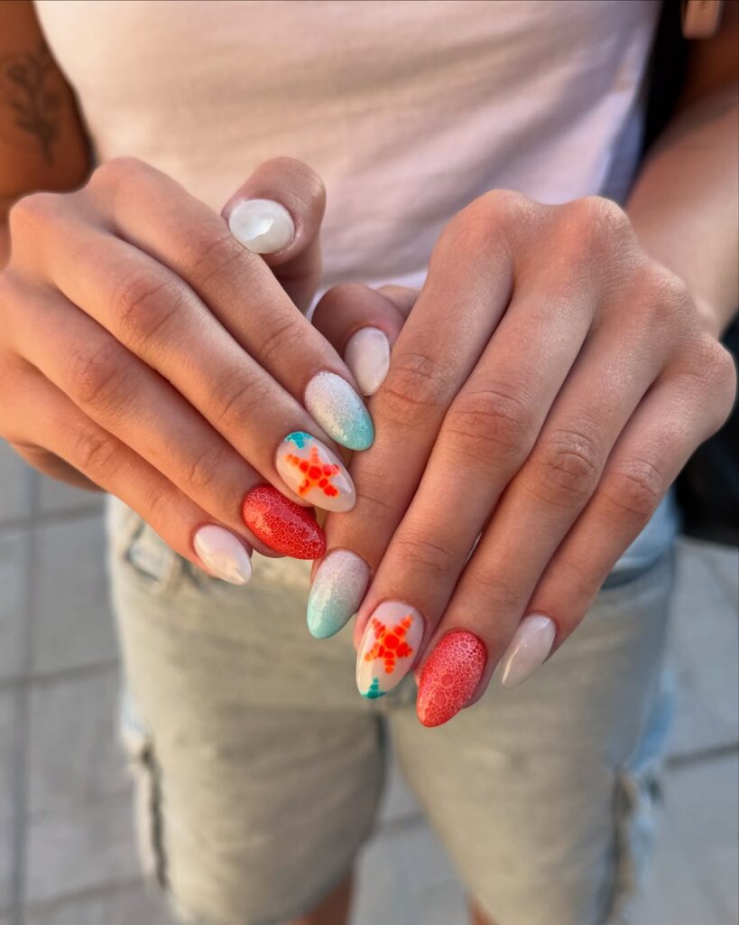 Starry Beach Nail Designs