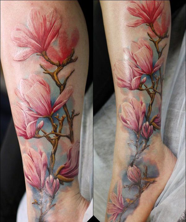50+ Magnolia Flower Tattoos | Art and Design