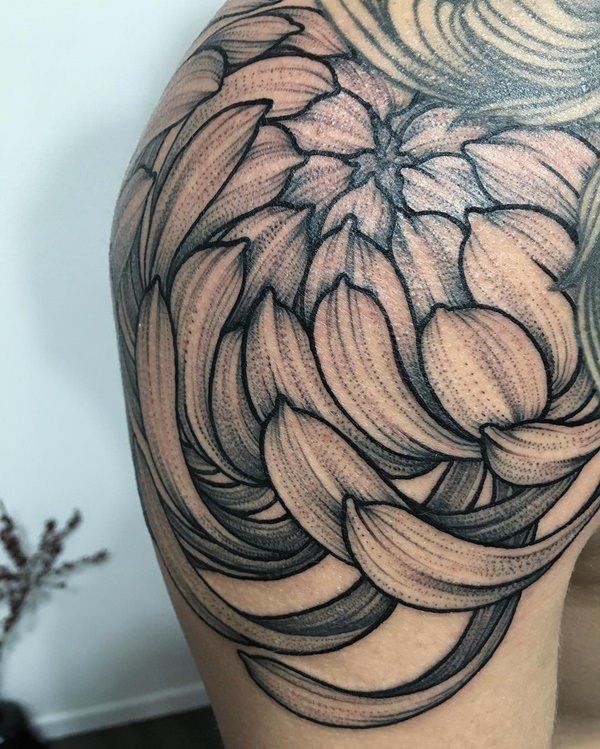 49 Beautiful Chrysanthemum Tattoos With Special Meaning