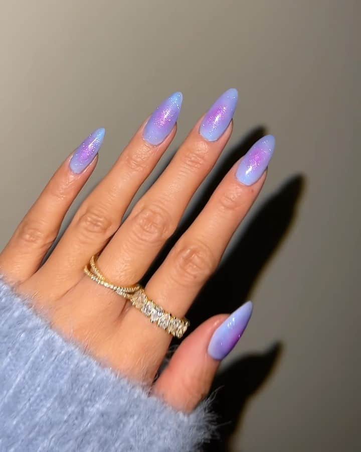 Trendy Glaxy Aura Nail Designs