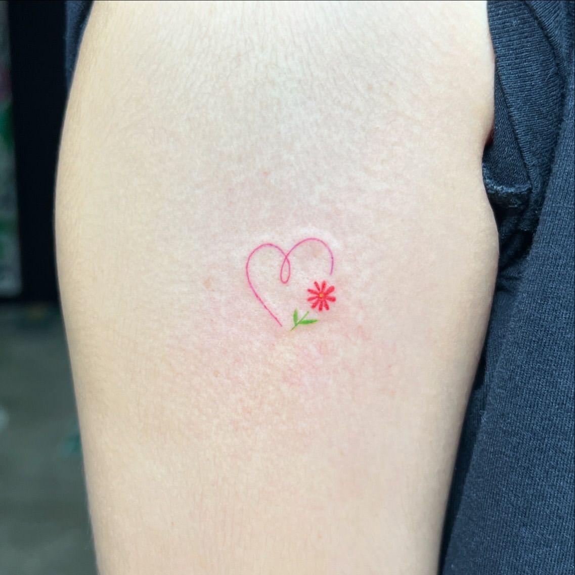 tiny heart tattoo