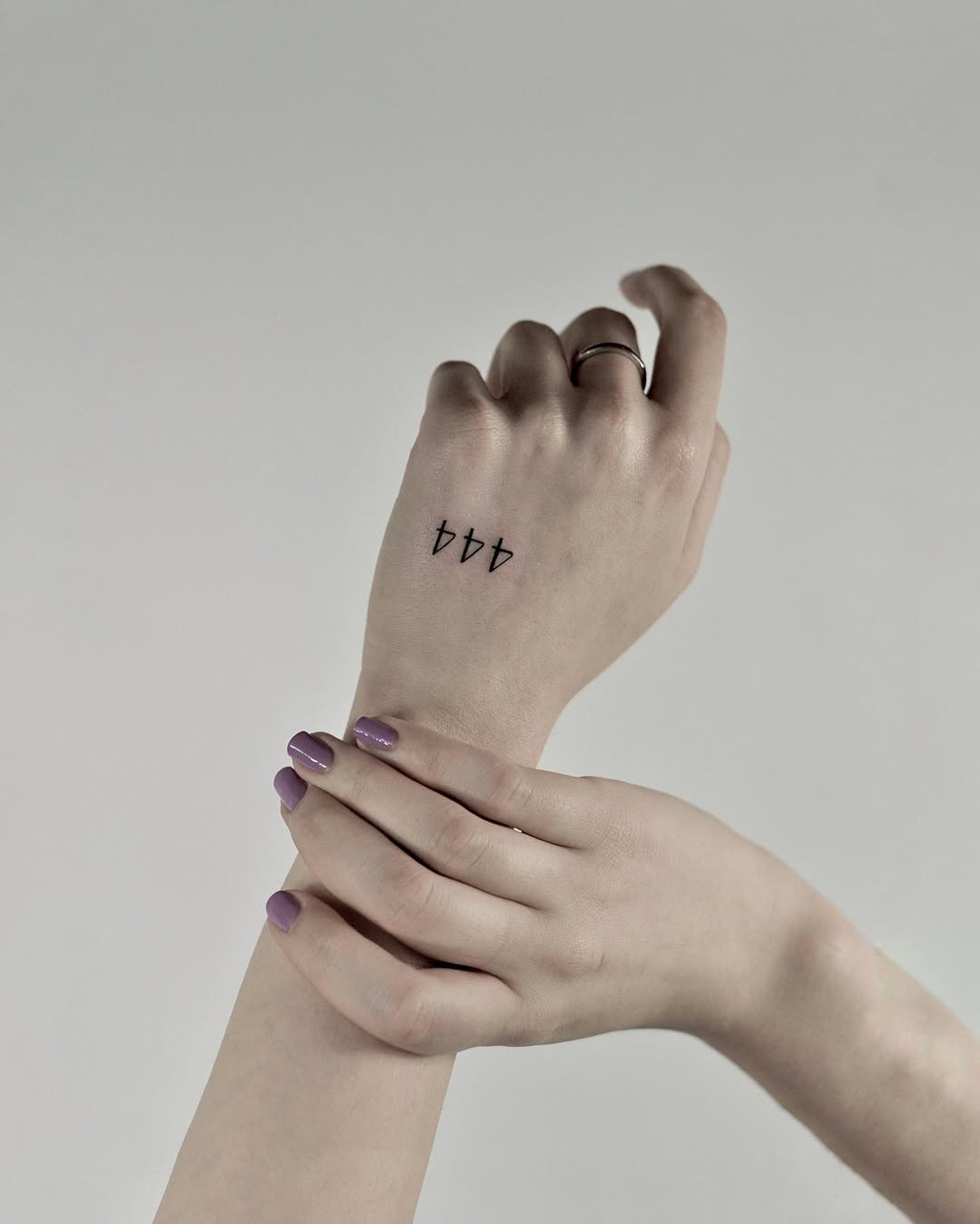 Minimalist 444 Tattoo on Hand