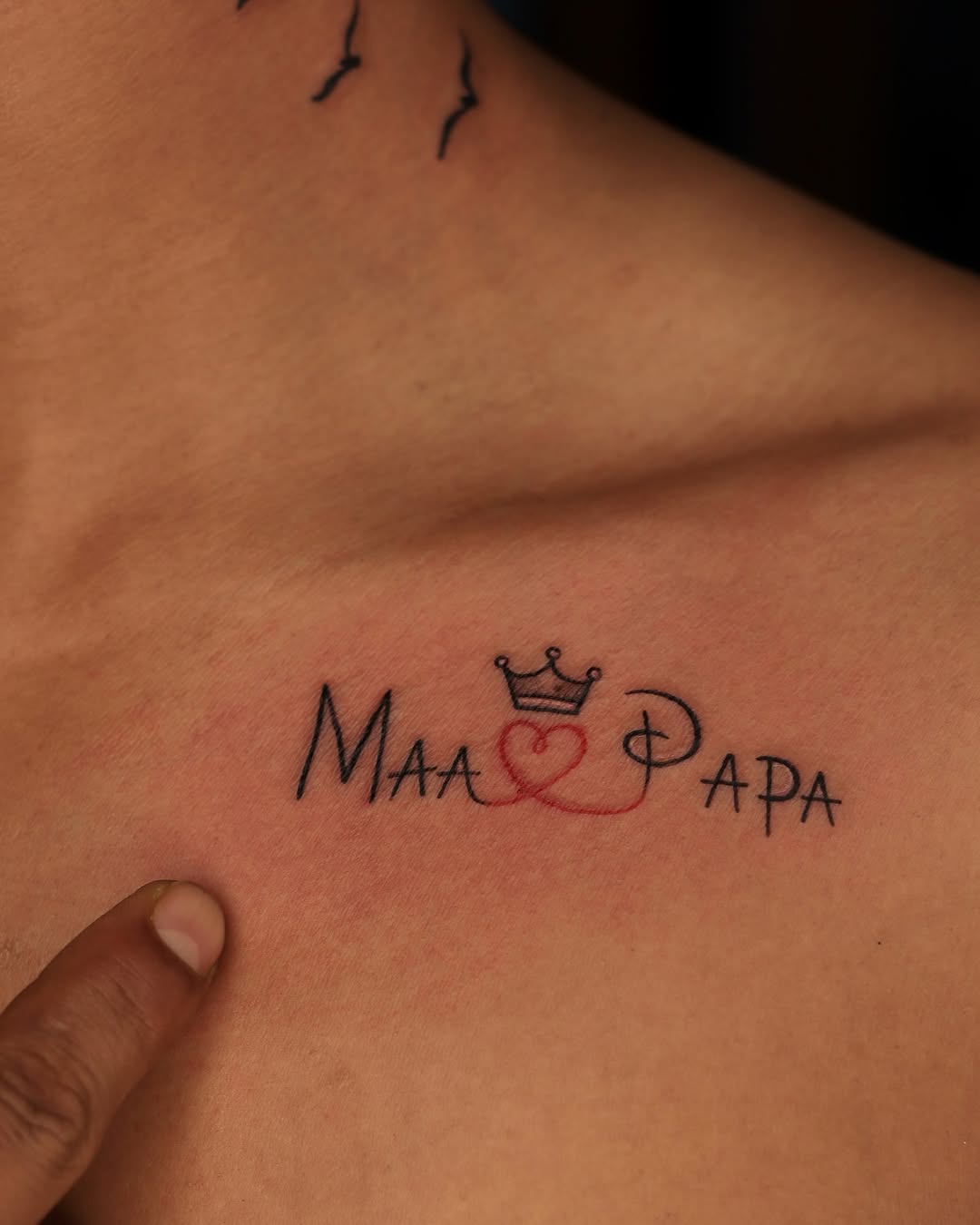 Heartwarming tattoo celebrating parental love