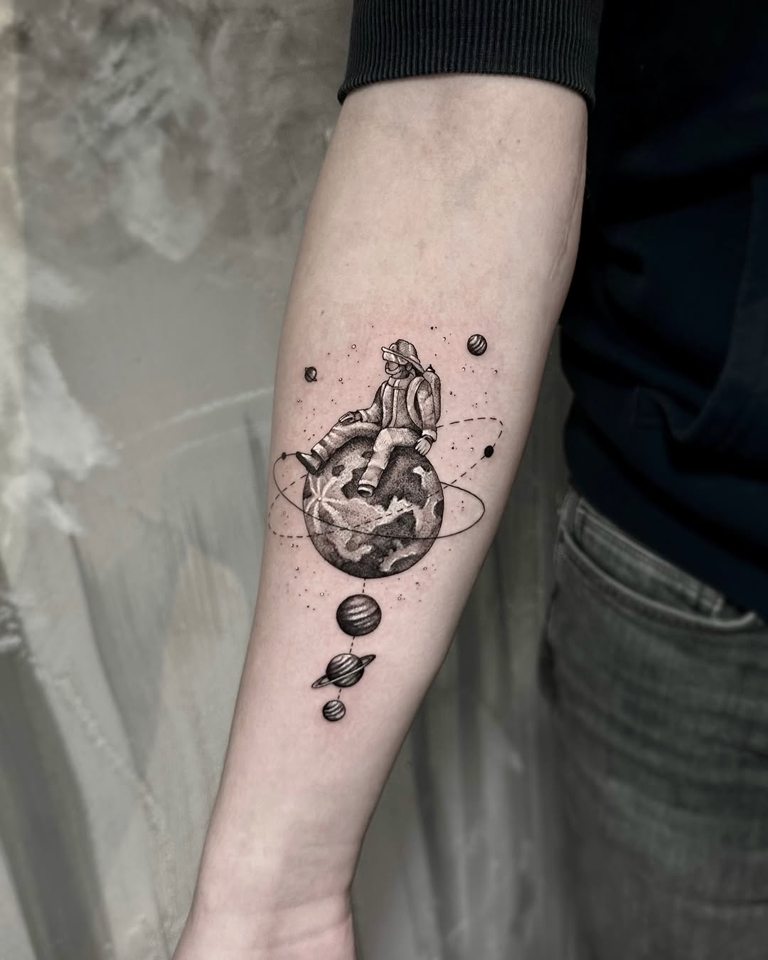 A cosmic twist on classic firefighter ink