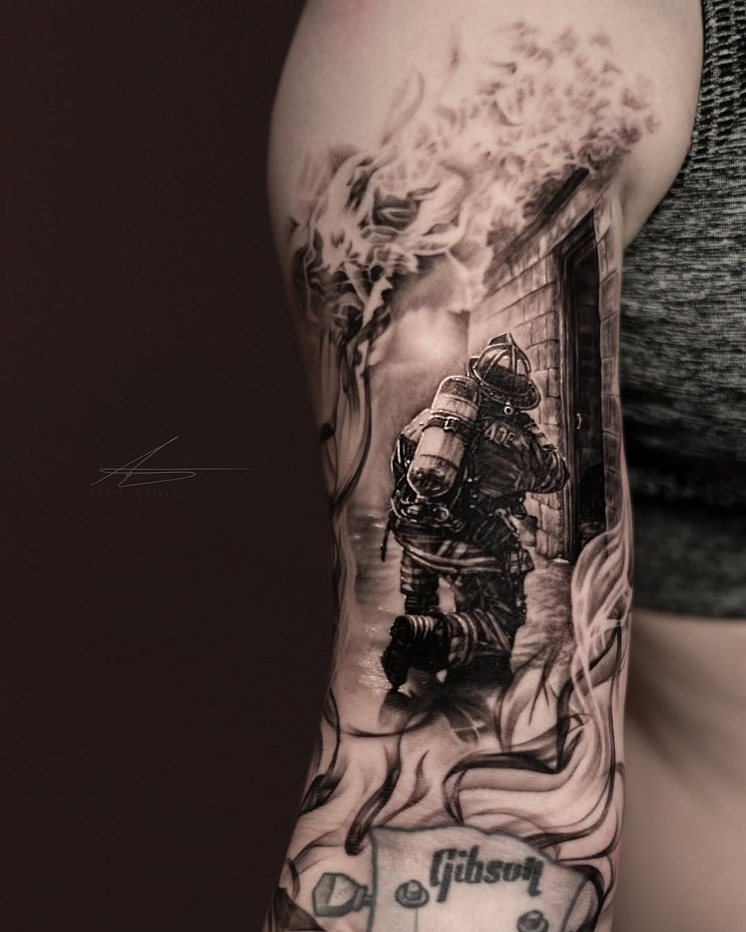 Powerful tribute to firefighter bravery depicted in ink