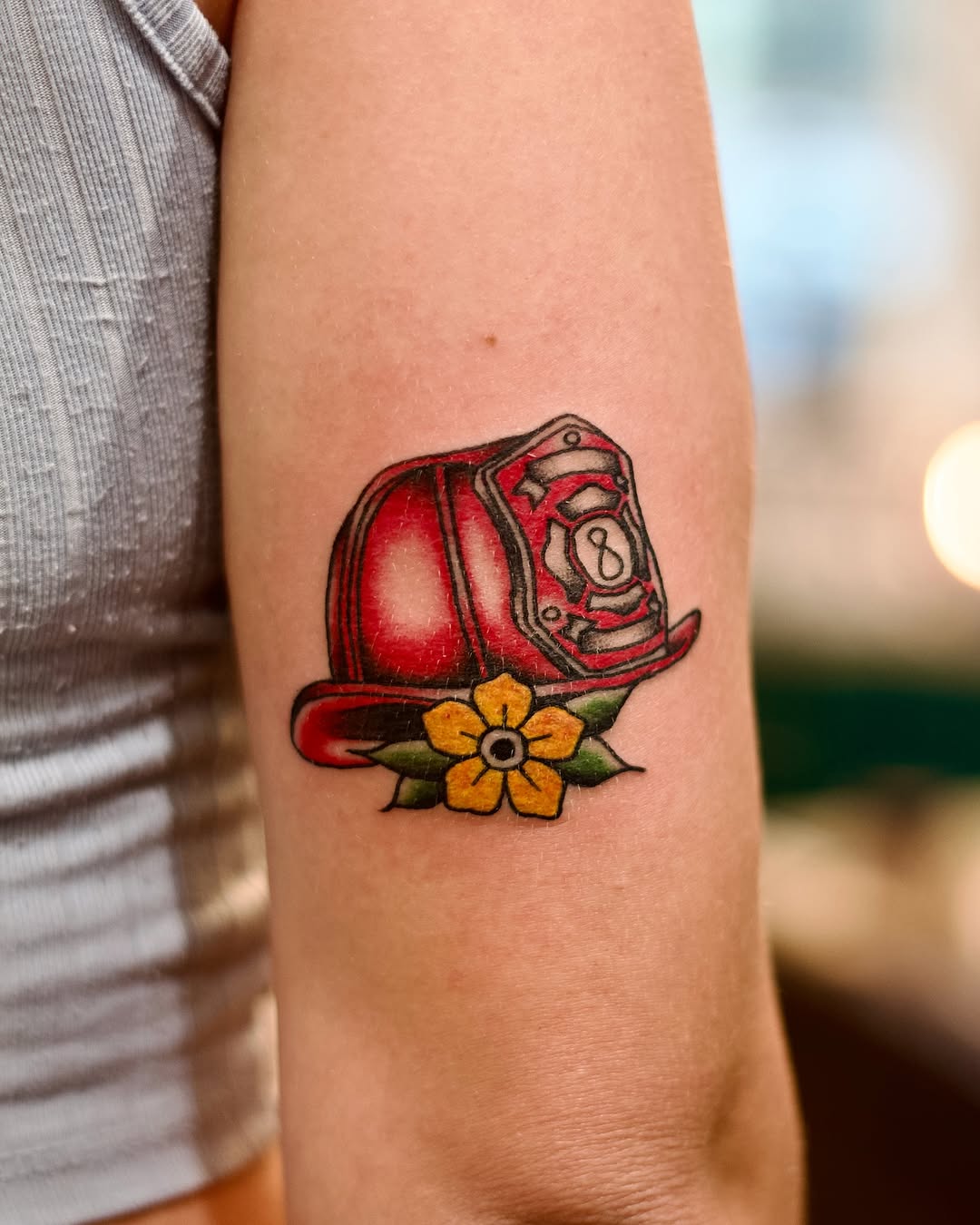 A bold tribute tattoo for firefighters