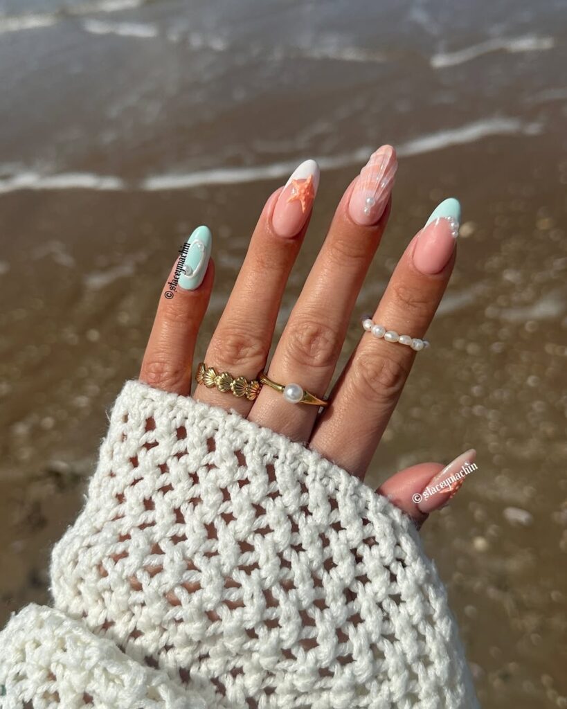 Seashell Nails for Vacation