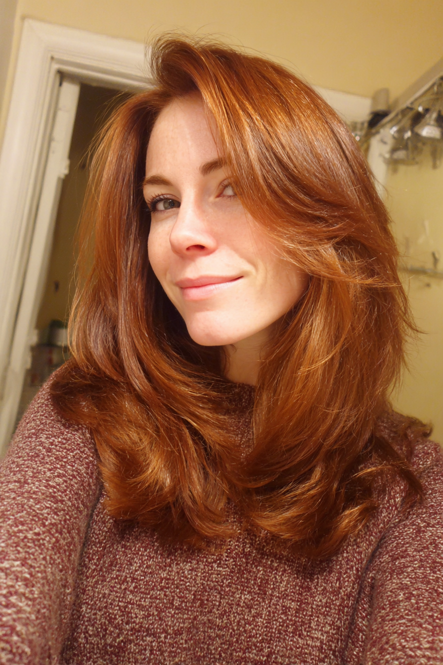 6. Voluminous Layers with Auburn Dimension (Medium Length Layered Haircuts For Thick Hair) - Medium Length Layered Haircuts For Thick Hair