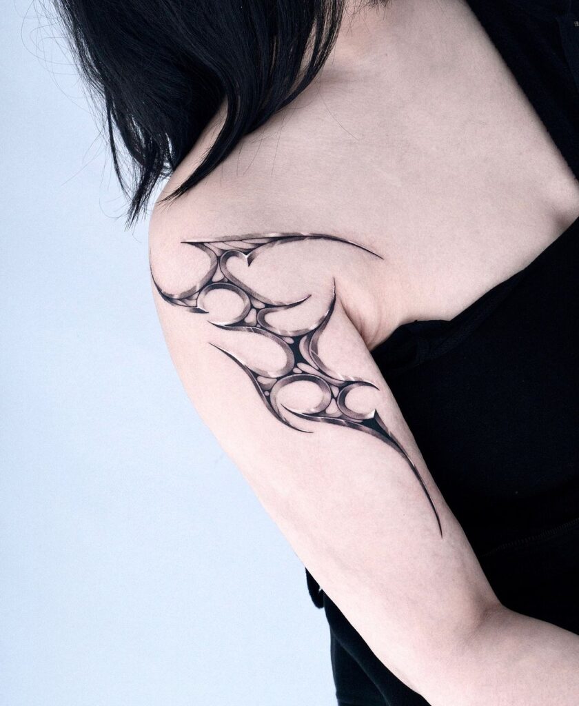 Cyber Sigilism Metallic Shine Arm Tat