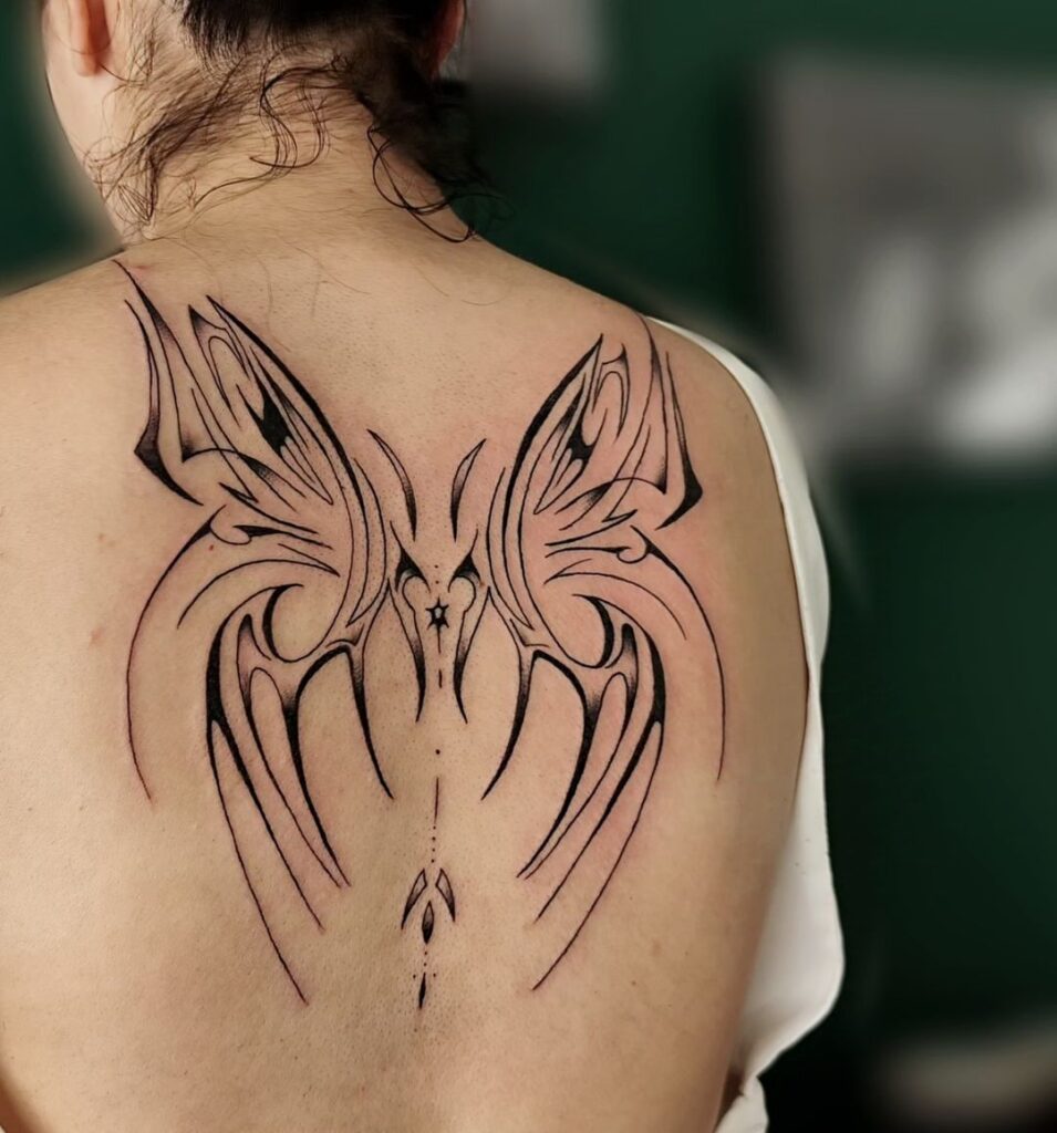 Cyber Sigilism Back Tattoo