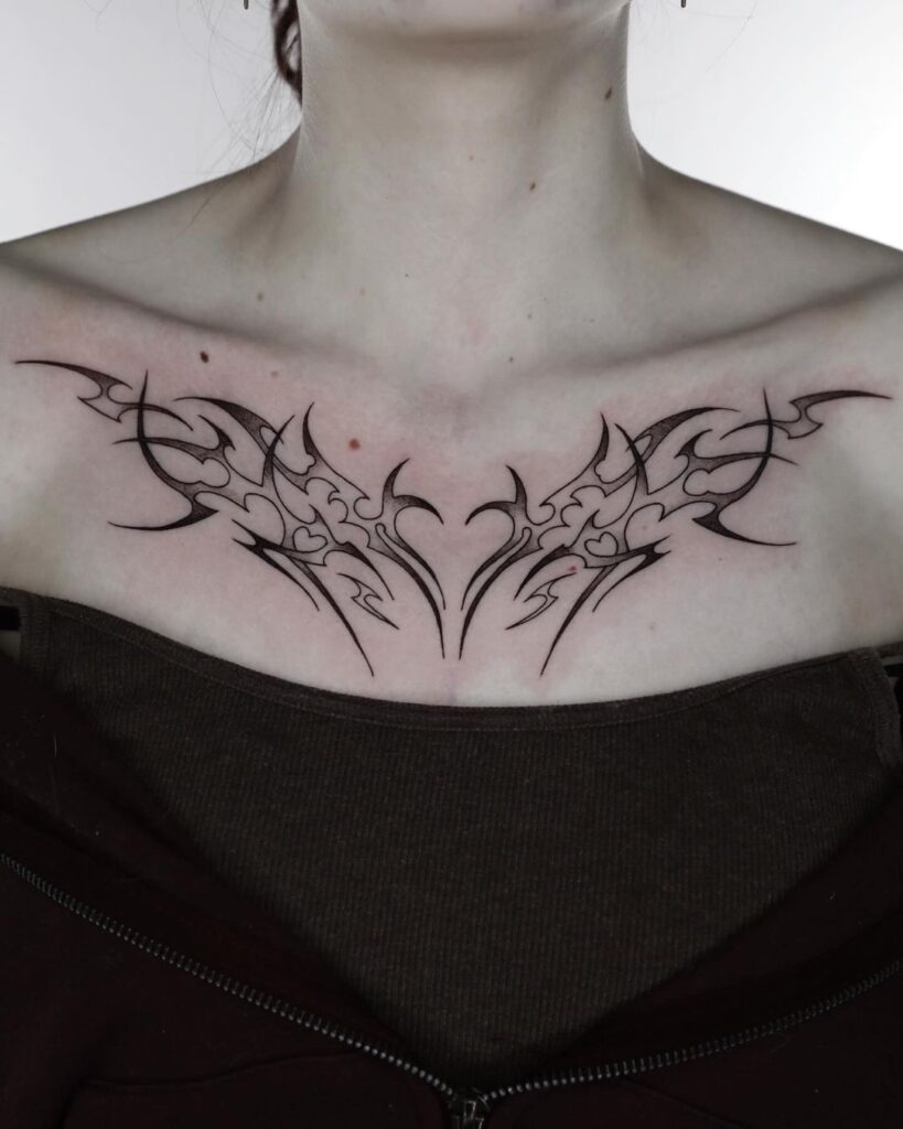 Cyber Sigilism Chest Tattoo