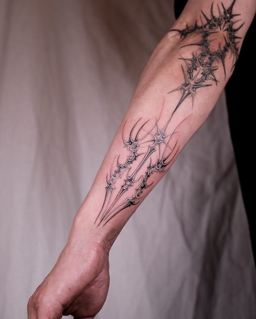 Cyber Sigilism Forearm Tattoo