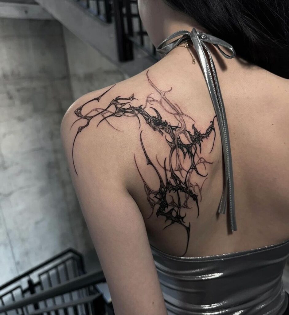 Half-Back Cyber Sigilism Tattoo