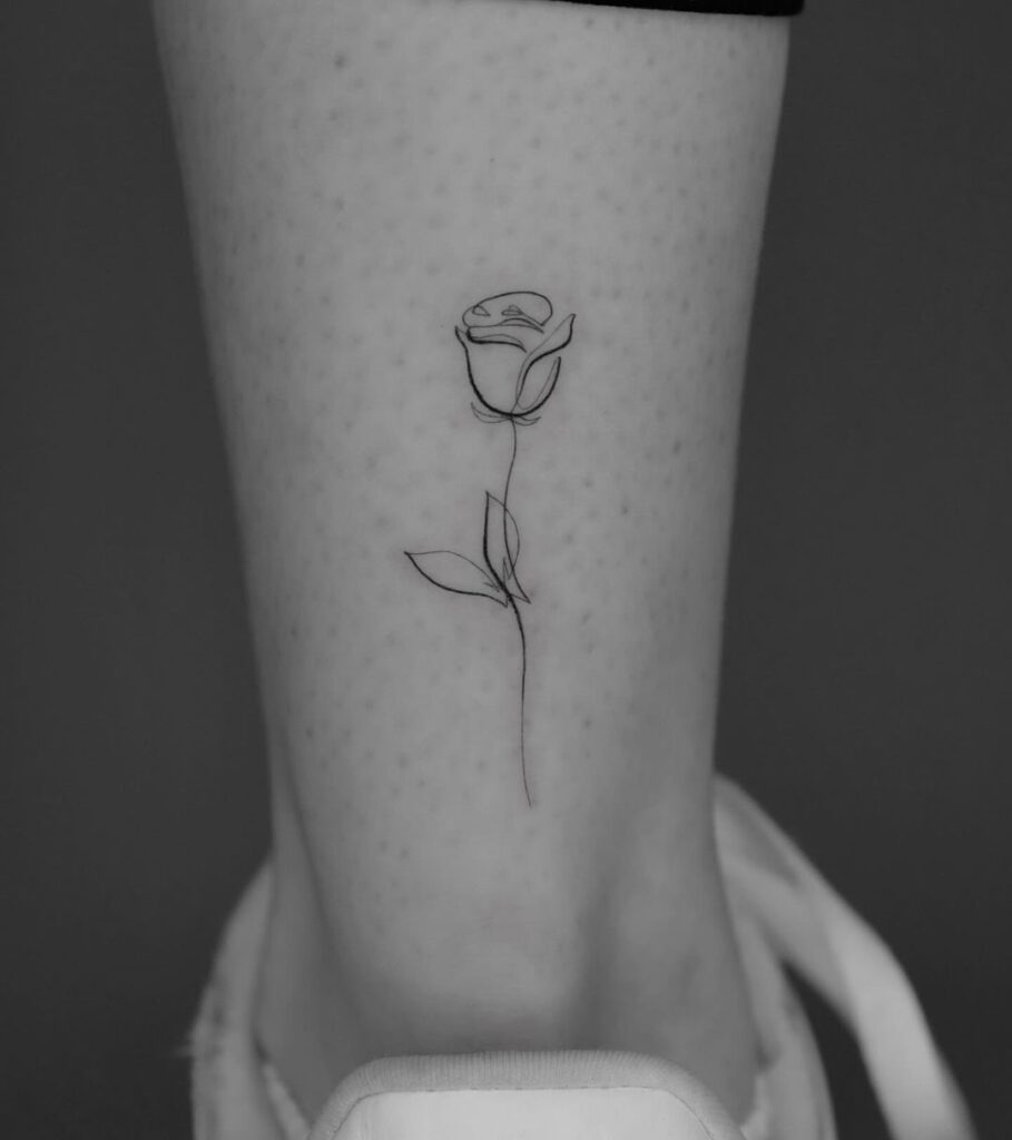 Rose Single Line Ink