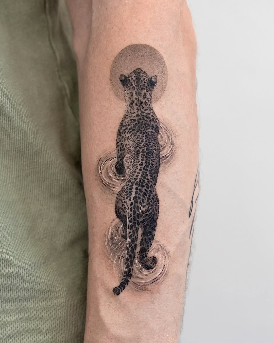 Stunning Leopard Tattoo with Unique Design Elements