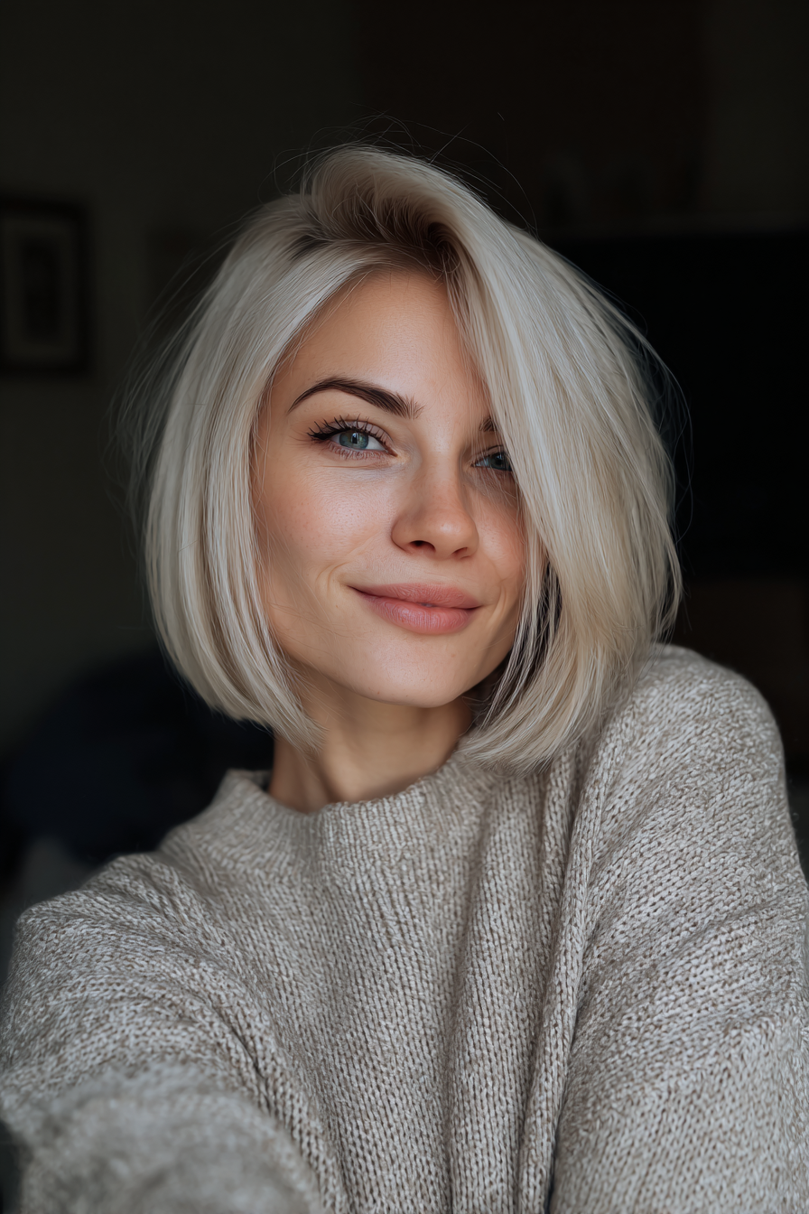 15. Structured Bob with Icy Blonde Finish (Old Money Hairstyles) - Old Money Hairstyles