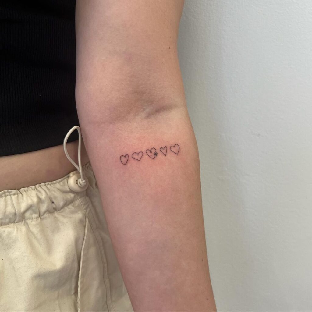 Tiny Hearts Matching Tattoo