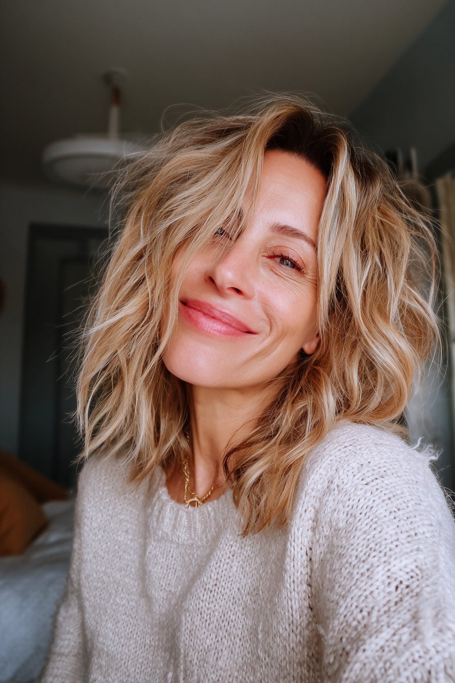 26. Tousled Layers in Sun-Kissed Blonde (Sassy Hairstyles For Women Over 40) - Sassy Hairstyles For Women Over 40