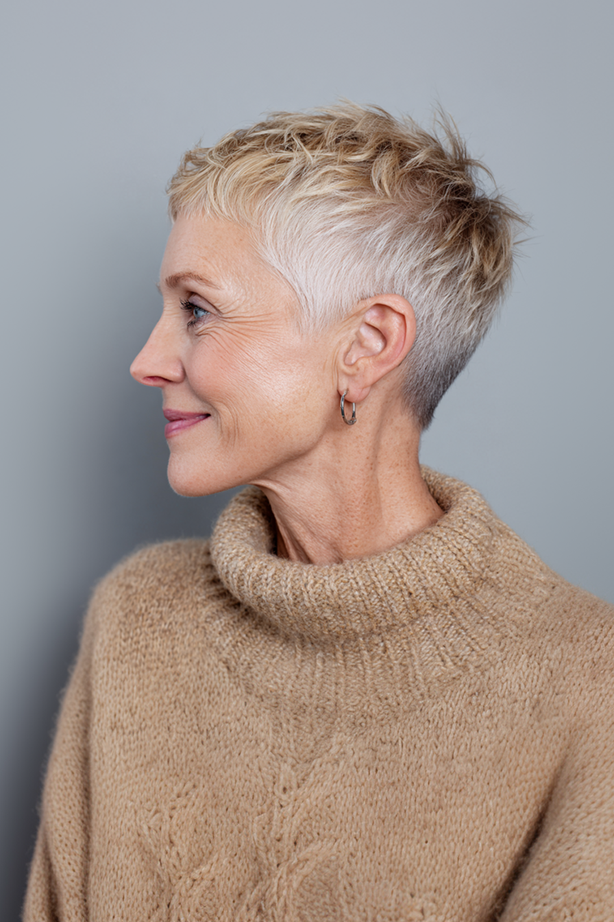 24. Wheat Blonde Short Taper (Very Short Hairstyles For Women Over 50) - Very Short Hairstyles For Women Over 50