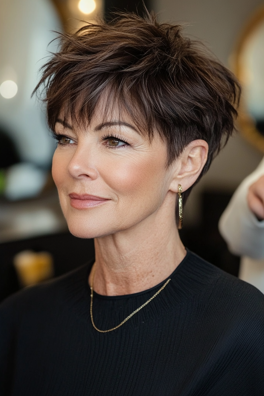 16. Edgy Shullet with Soft Pink Hues (Edgy Hairstyles For Women Over 40) - Edgy Hairstyles For Women Over 40