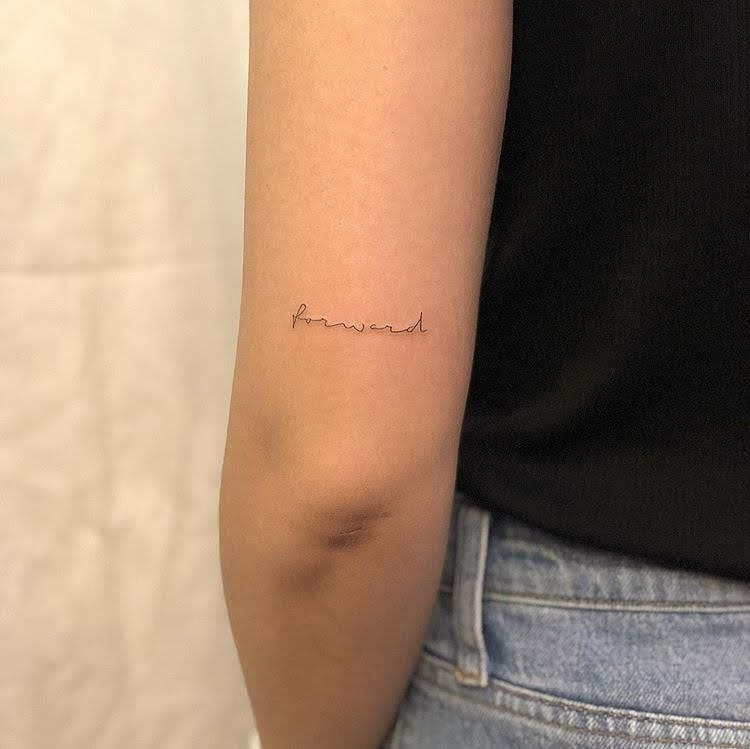 Forward One-Word Tattoo
