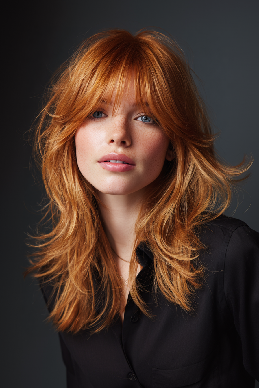 12. Medium Shag Layers with Strawberry Blonde (Layered Hairstyles) - Layered Hairstyles
