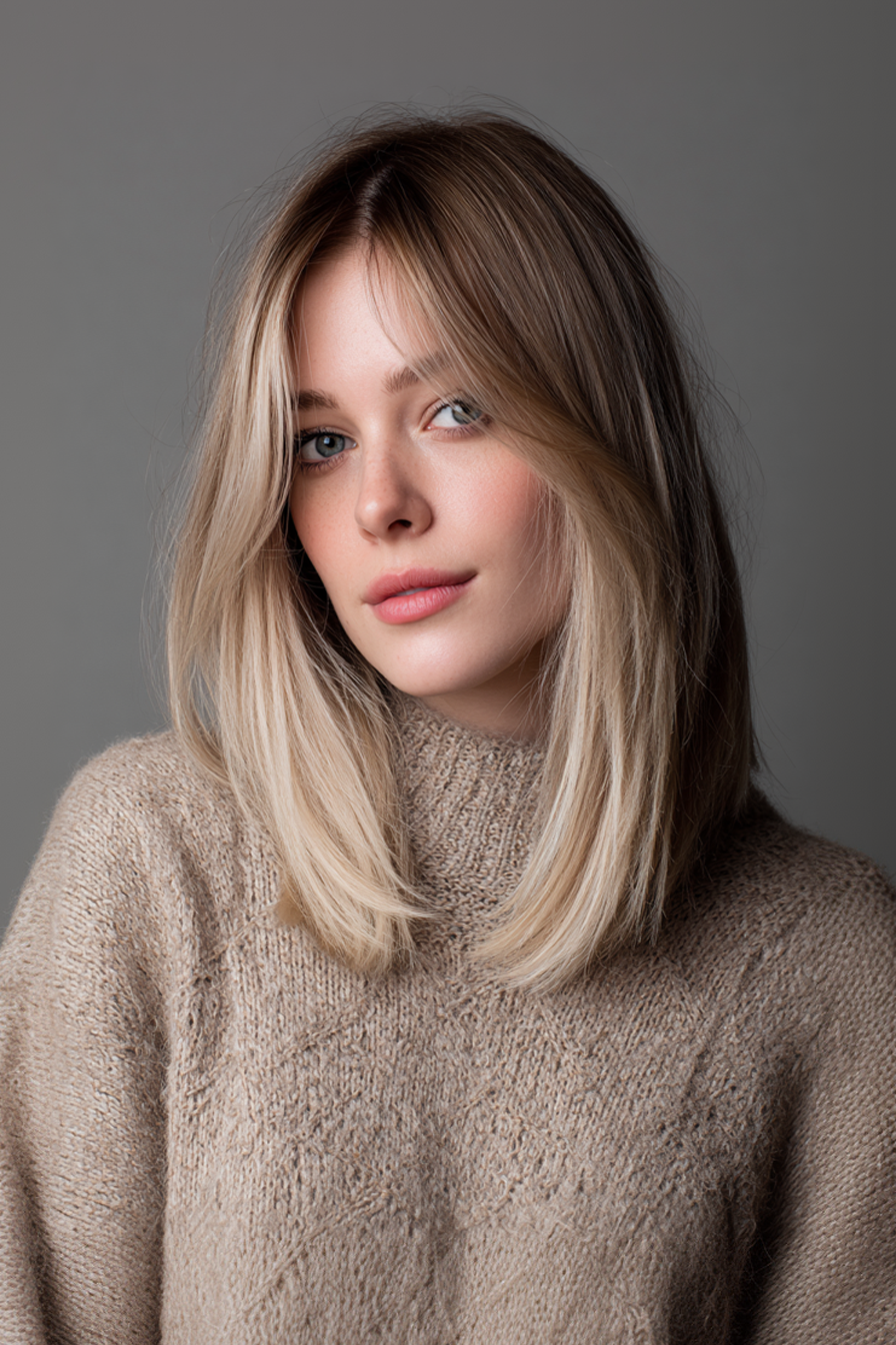 19. Blunt Layers with Champagne Blonde (Layered Hairstyles) - Layered Hairstyles