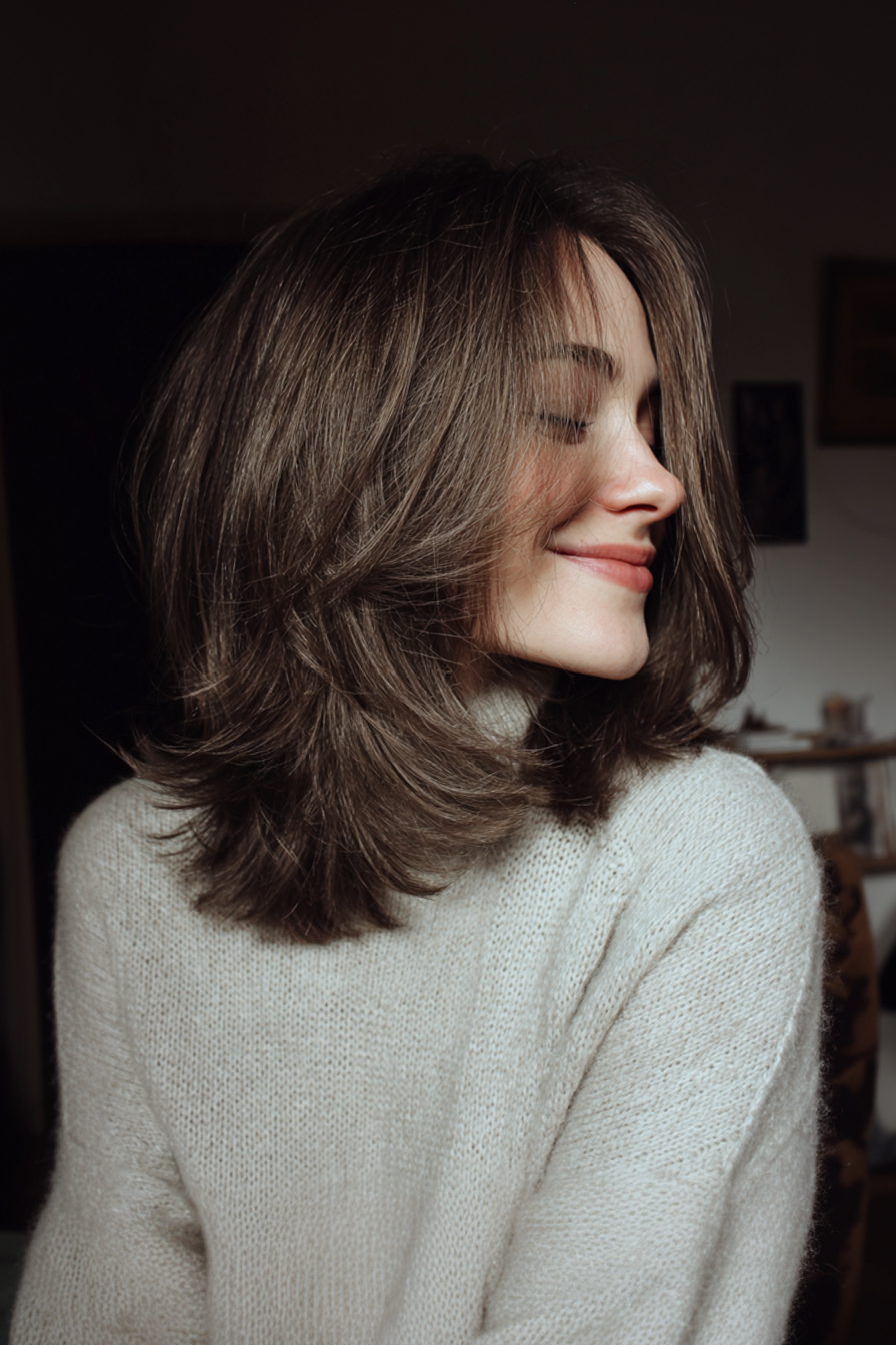 25. Tapered Layers with Ash Brown (Layered Hairstyles) - Layered Hairstyles